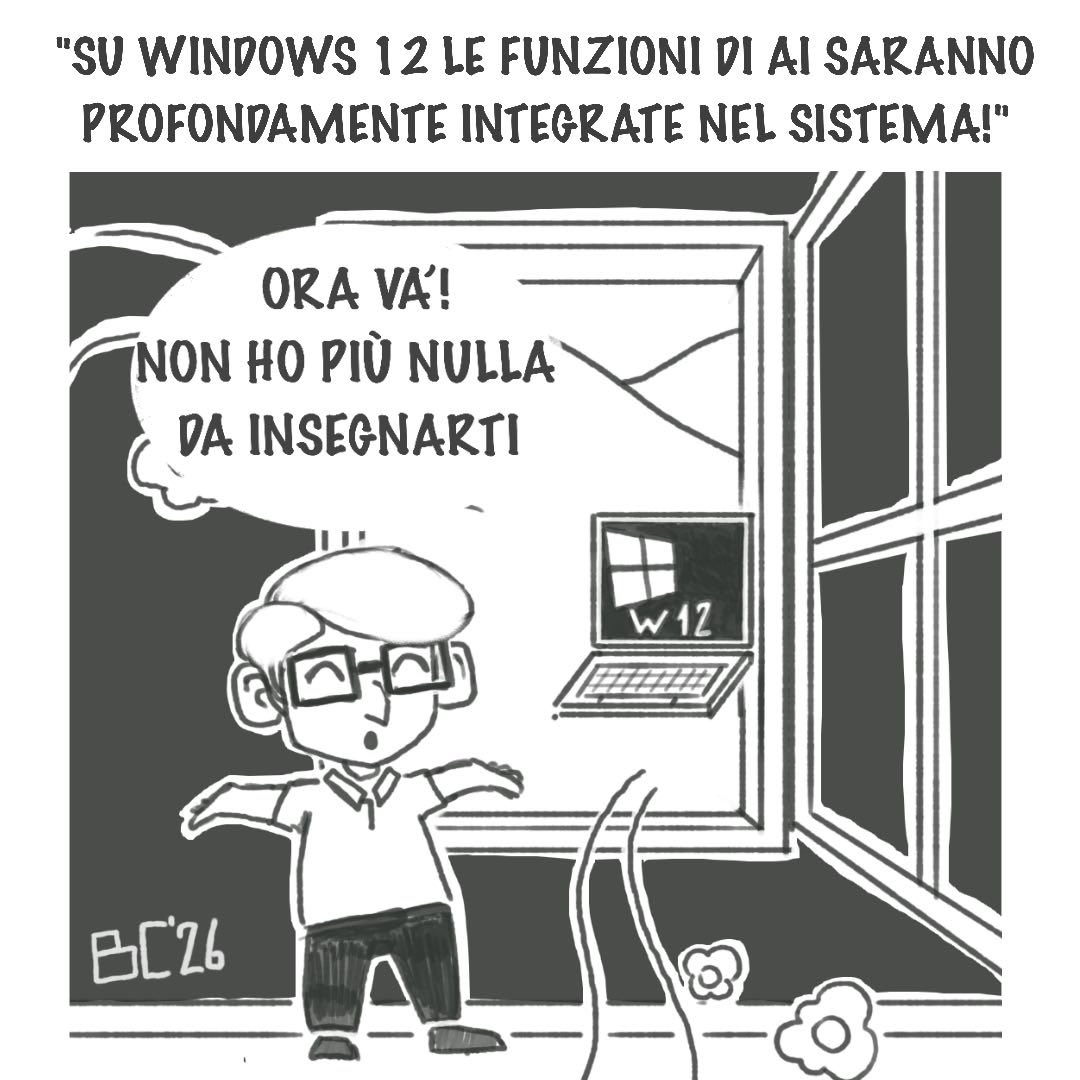 Garoniel's tweet photo. Su Windows 12 le funzioni di AI saranno profondamente integrate nel sistema! https://t.co/Kx54o9xYuQ