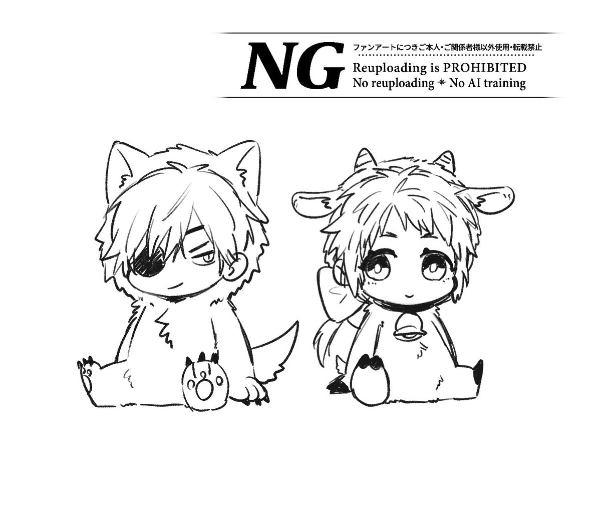 らくがき🐺🐐🔵🔴