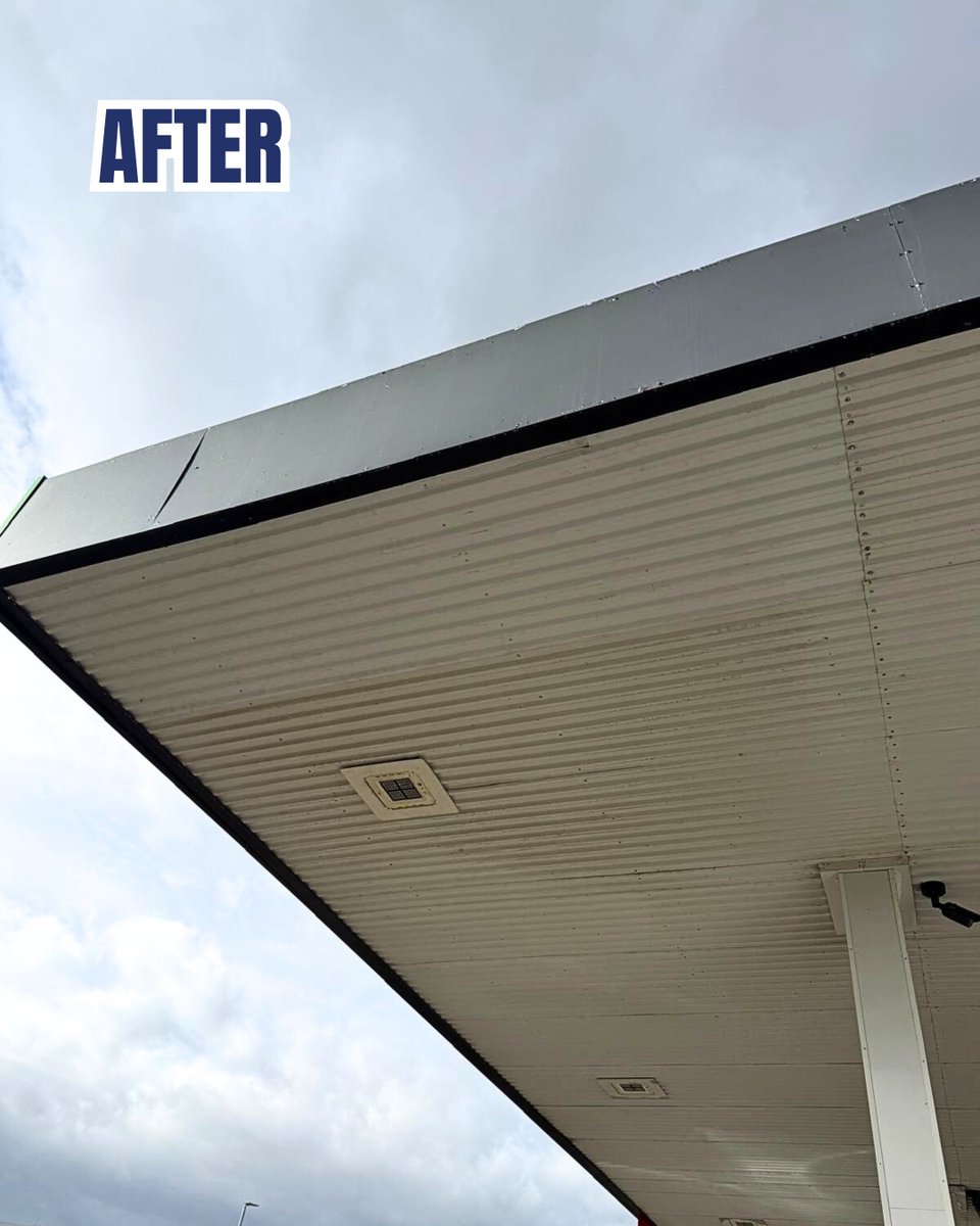 Maintenance repairs completed at the @ASDA Yarm Low Lane forecourt. ⛽️🔧

Our team restored damaged under-canopy sheeting, improving the structure and presentation of the canopy.

#ForecourtMaintenance #CanopyCleaning #ASDA