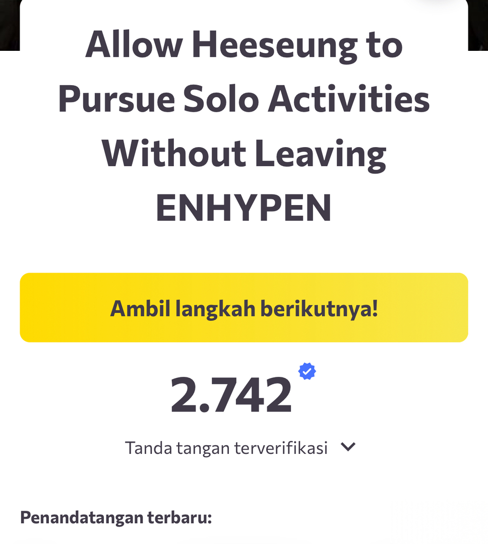 guys ayo bantu ttd petisi ini, kita usahakan dulu sebisa kita untuk ENHYPEN IS 7 please help RT &amp; sebarin -en