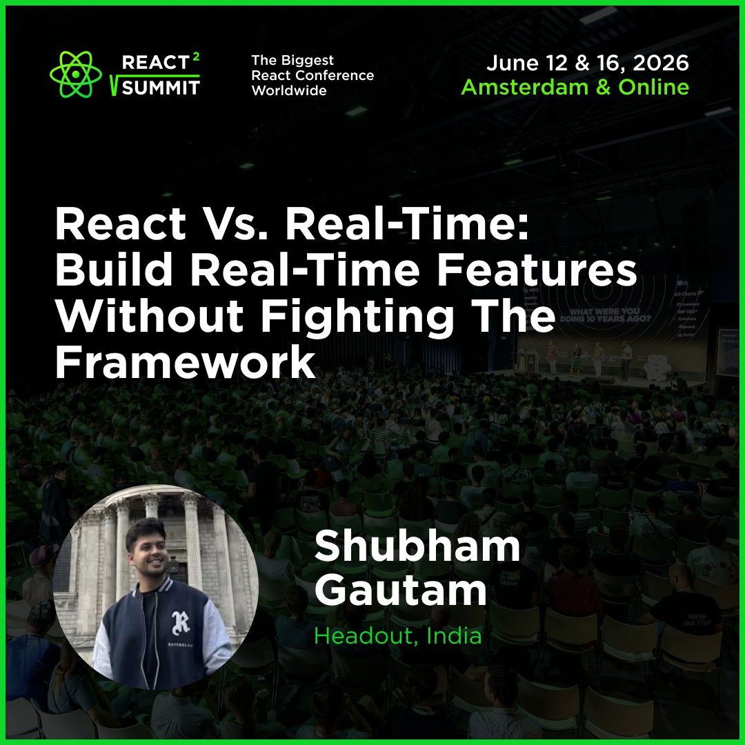 React Summit tweet media