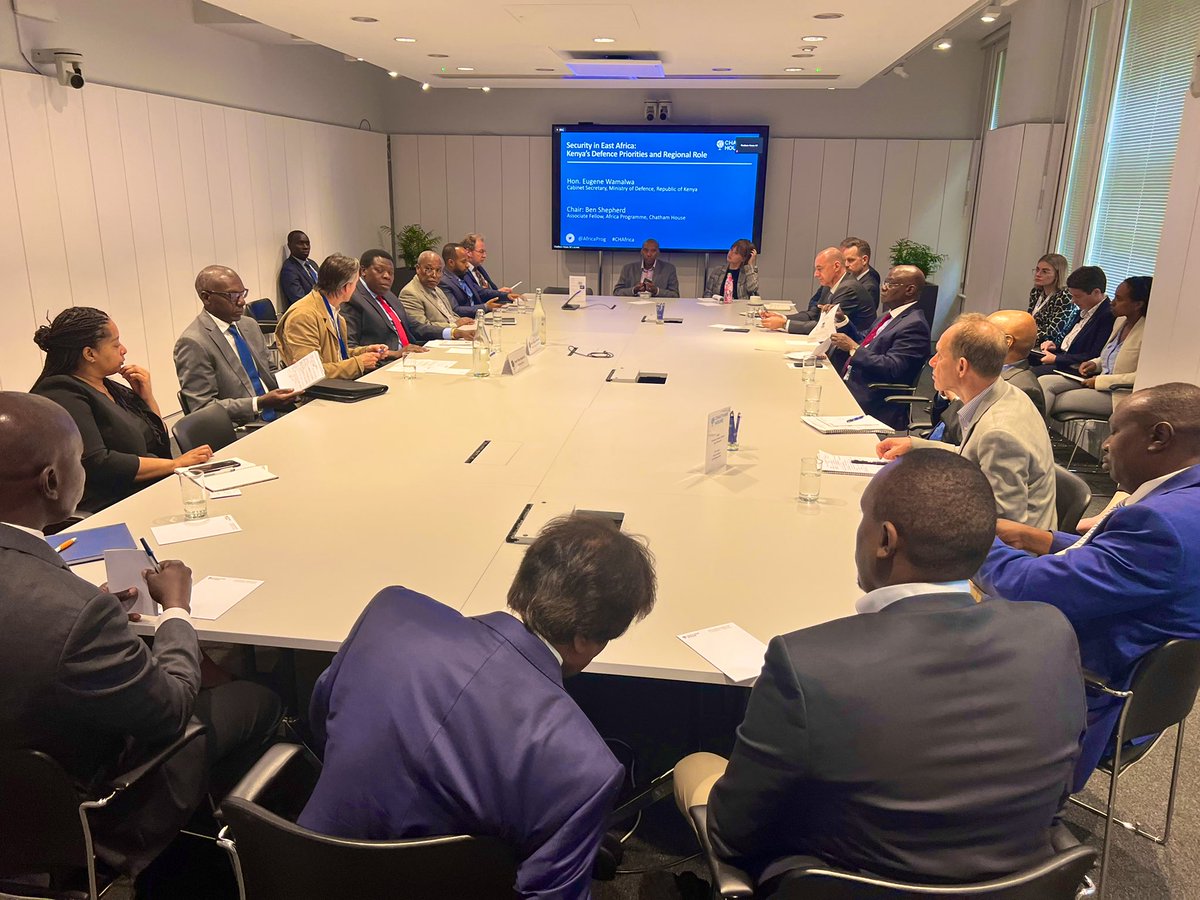 DAP_Kenya's tweet image. #ThrowbackTuesday to 27 June 2022, The Party Leader @EugeneLWamalwa delivered a keynote address at @ChathamHouse, London on Security in East Africa. Kenya’s Defense Priorities and Regional Role, highlighting Kenya’s pivotal role as a stabilizing force in the region.
