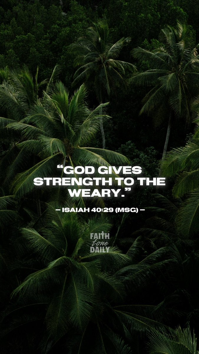 faithtonedaily's tweet image. Exhaustion doesn’t disqualify you—it positions you for God’s strength. He specializes in empowering tired hearts. When you feel like you have nothing left, He pours more in. Let Him refill you today.
#FaithToneDaily #StrengthForToday #WearyButRenewed #GodEmpowers #RiseAgain