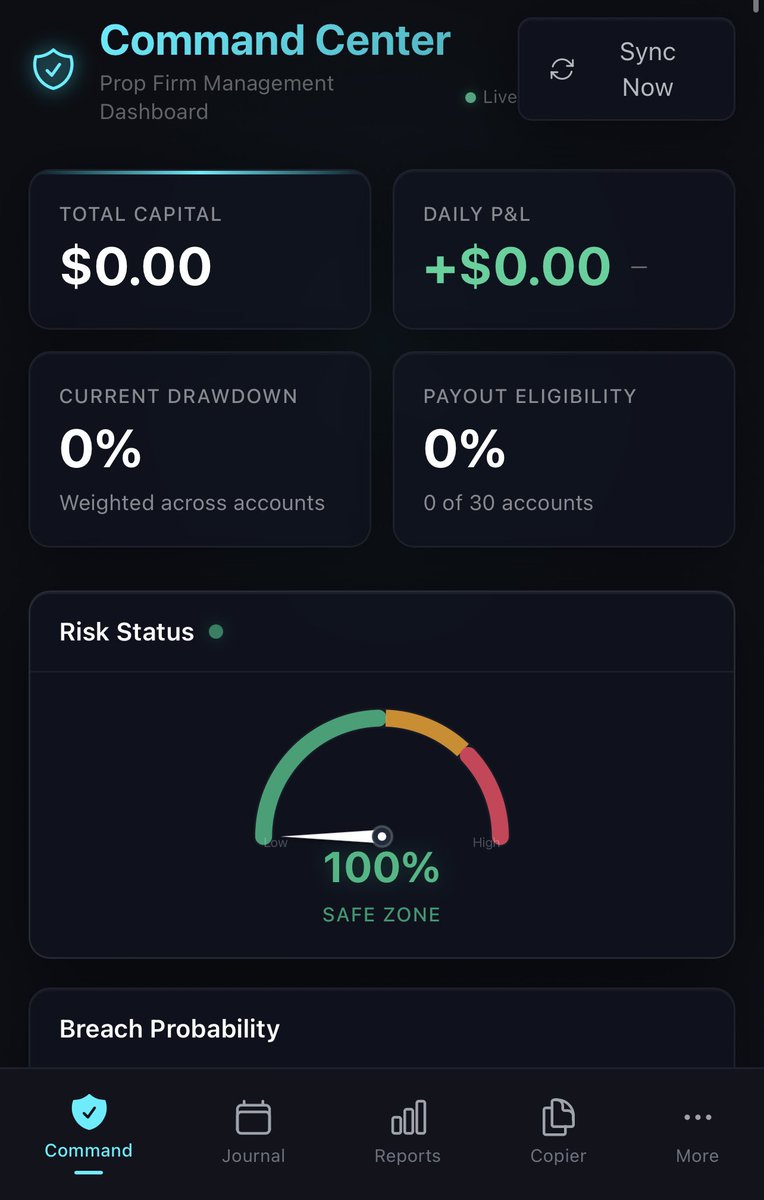 Trading is all about risk management. Get the most out of your prop firm effort with our Command Center, Payout Monitor, Dashboard, Journal and Trade Copier! Join our public beta now! You can start for Free or get 50% off any pad plan by sending a DM with the word “Risk”.