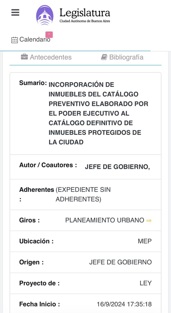 Estaría bueno saber si antes de este expediente  de Jorge Macri en 2024, alguna de esas propiedades estaba protegida. Si así no fuera estaríamos en presencia de una traición miserable. Porque el resto de los problemas eran solucionables (en CABA existe ley de expropiación) (+)👇