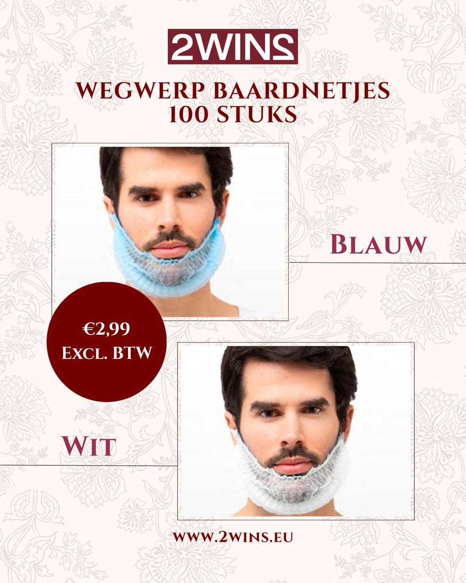 2WINSdisposable's tweet photo. 🧔 Wegwerp baardnetjes 100 stuks

✔️ Verkrijgbaar in blauw, wit, groen en rood
✔️ Comfortabele pasvorm
✔️ Slechts €2,99 excl. btw

Bekijk het product hier:
https://t.co/378paUu9zm

#2WINS #baardnetjes #wegwerp #hygiëne #horeca #voedselveiligheid https://t.co/23D1VW7QCG