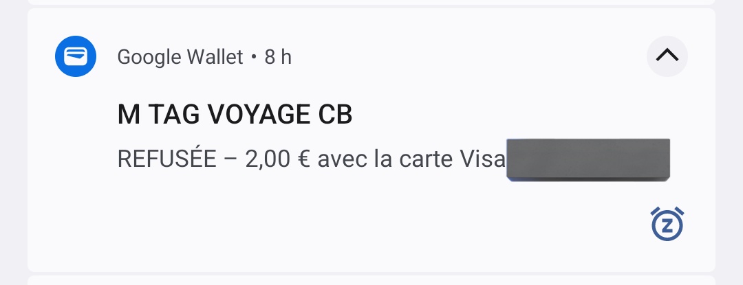J'ai pris un transport dimanche avec google pay et j'ai un refus aujourd'hui. Ça fonctionne de payer ainsi ?  <a href="/transportsmreso/">Transports M réso</a>