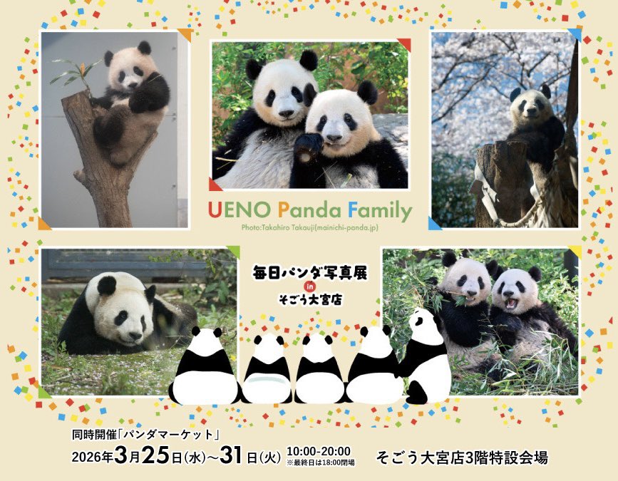 そごう大宮店 では3月9日(月)～31日(火)まで、「#毎日パンダ」ブログを