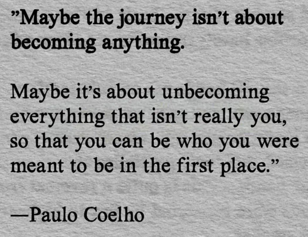 We spend our whole lives trying to “become” someone, but what if the real work is actually undoing who we aren’t?