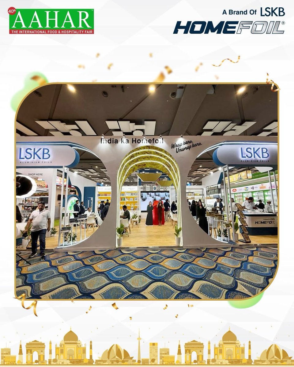 homefoil's tweet photo. 🔥 AAHAR 2026 – Day 1! The HOMEFOIL by LSKB stall opened with great energy, launching HOMEFOIL Grease-Proof Paper, our newest kitchen essential.

📍 Hall 5 | Stall 5F-04-A, Bharat Mandapam

#AAHAR2026 #HOMEFOIL #LSKB #GreaseProofPaper #HORECA https://t.co/c42uq0jeDO