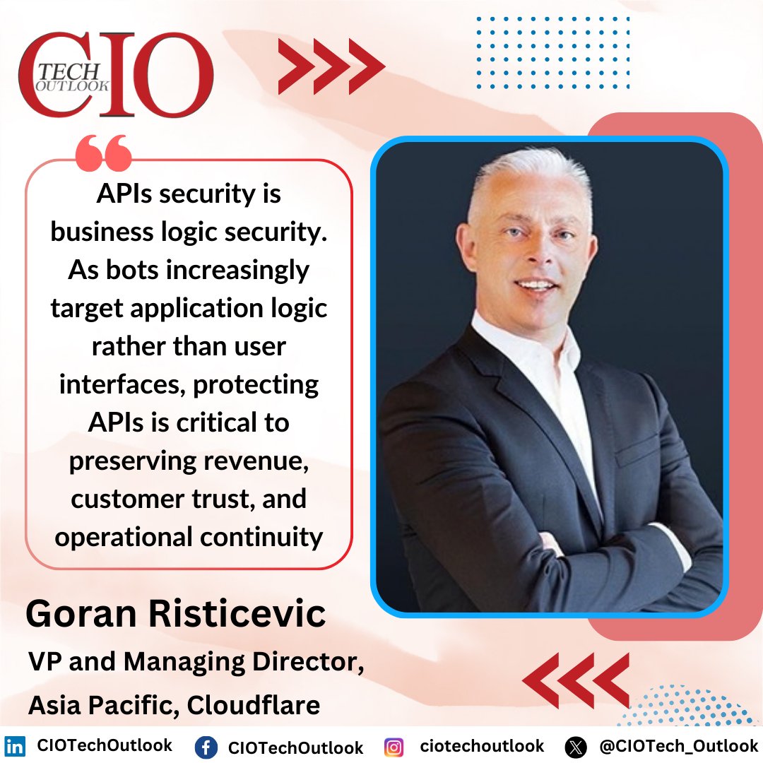 CIOTech_Outlook's tweet photo. How Bots are Reshaping the Modern Internet
Goran Risticevic, VP and Managing Director, Asia Pacific, @Cloudflare
Read More: https://t.co/TVVzAWY5w3
#digitalservices #automatedsystems #technologyleaders #digitalplatforms #AIdrivenautomation #globalnetwork https://t.co/4HNLElB8FQ