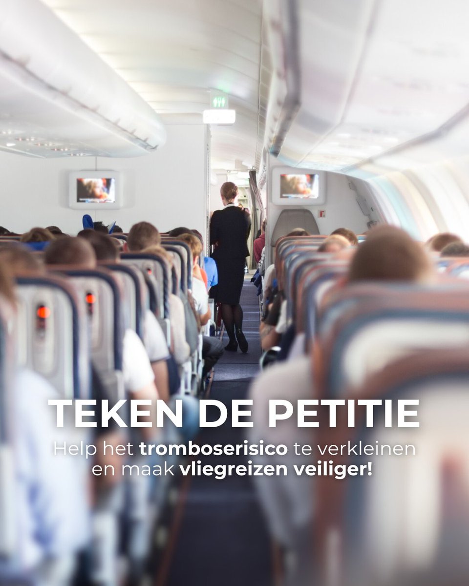 ✈️ Miljoenen mensen stappen binnenkort weer in het vliegtuig voor hun mei- of zomervakantie. Maar wist je dat lang stilzitten tijdens een vlucht het risico op trombose verhoogt?

Daarom roept de Trombosestichting alle luchtvaartmaatschappijen op om passagiers beter te informeren: