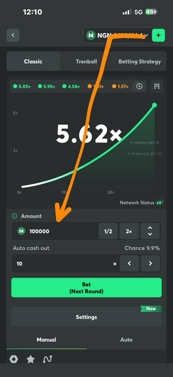I just flipped 100K To 6m within 30 minutes 

The trending chart looks pretty good at this moment

Strategy wise: x1.30/X10.00 auto cashout 

Time frame: 12:11PM    Tilll        4:00PM 
Register and play via link: partnerbcgame.com/dbe268295

Check my pinned video here to navigate