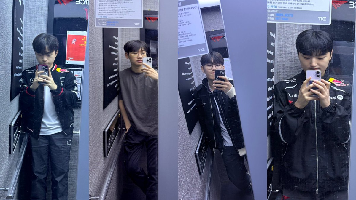 Togetheras1 line taking a mirror selca in the elevator complete! 🥹