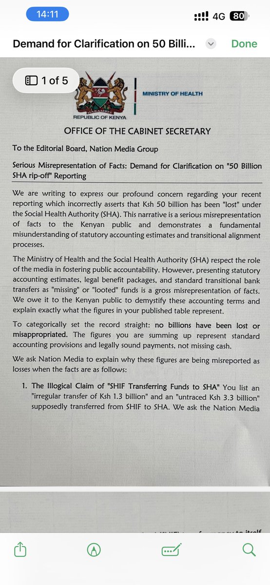 Hon. Aden Duale, EGH tweet media