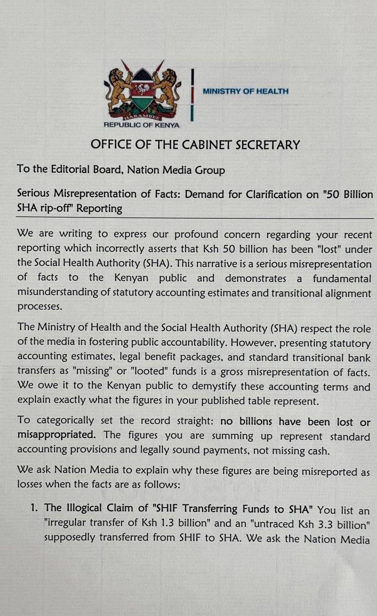 Hon. Aden Duale, EGH tweet media