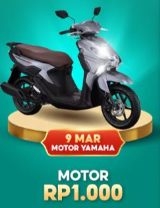 ini beneran ya motor cuma seribu rupiah di promo puncak Shopee?? jari udah siap tempur dari sekarang wkwk #PuncakBigRamadanSaleShopee