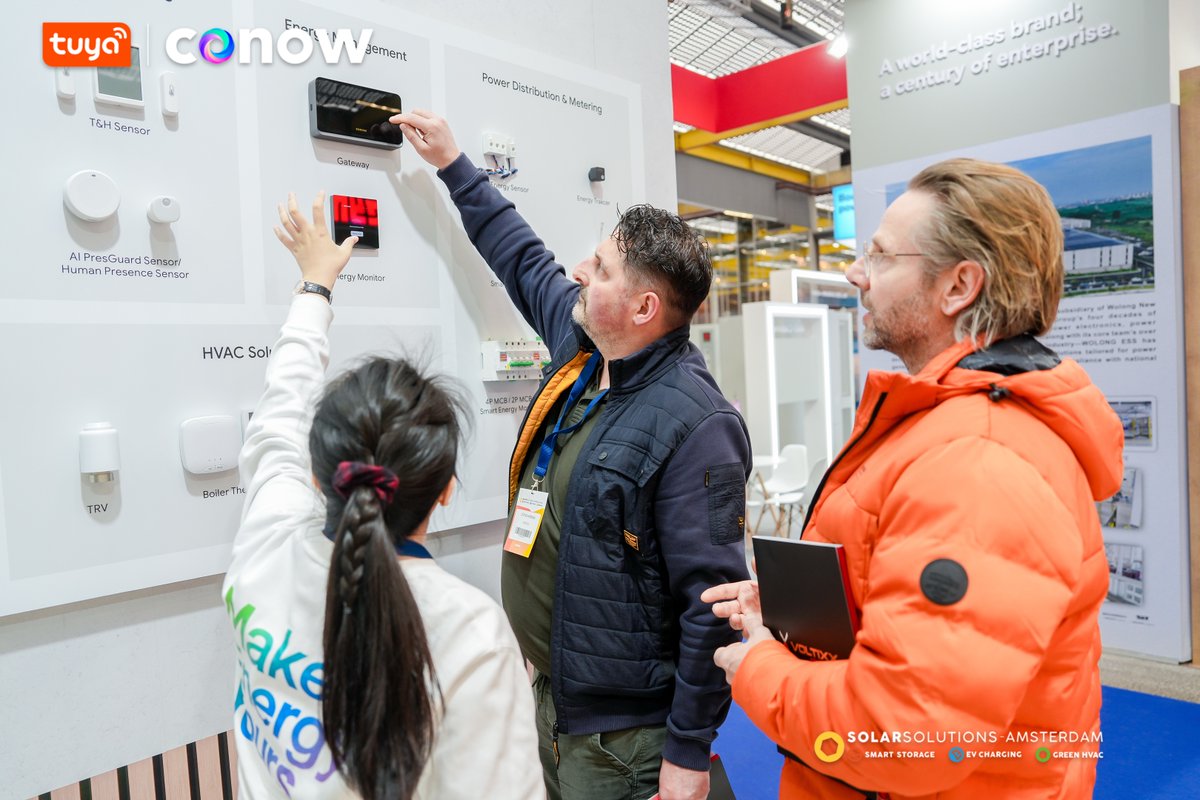 conow_official's tweet photo. We’re LIVE at #SolarSolutions Amsterdam! ☀️🇳🇱
The atmosphere is buzzing and the tech is next-level. Our team is ready to talk—swing by Booth J23 to catch up with Conow crew! 🤝
🎁We’ve got some exclusive small gifts waiting for you!
#Conow #Tuya #TechEvent #SolarEnergy #freegift https://t.co/Pbqw0v3q35