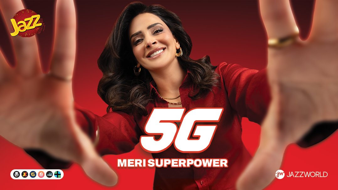 jazzpk's tweet photo. Finally, it is here. Presenting hum sub ki Superpower, Jazz 5G!

#Jazz5G #JazzMeriSuperpower #5G https://t.co/IGeTxBVtJI
