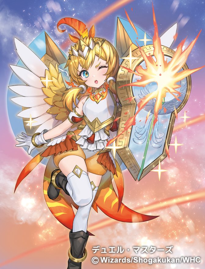 遅ればせながら…
デュエマ25周年おめでとうございます✨🎉🎊🎁
「ピース・盾・ルピア」から参加させて頂くようになった新参者ですが今後も色々な形でデュエマのイラストを描けると良いな…と思っています‼️
25周年をお祝いできてとても光栄です🎀(こっそり)
#デュエルマスターズ 
#デュエマ25周年 