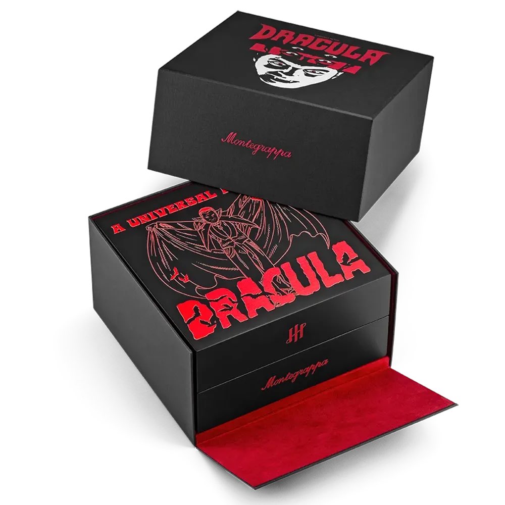 世界135本限定！ 1931年のユニバーサル ピクチャーズの映画『魔人ドラキュラ』に捧げられた特別限定品！モンテグラッパ 万年筆 特別限定品 ユニバーサル モンスター ドラキュラ
inheritpen.com/?pid=190833606