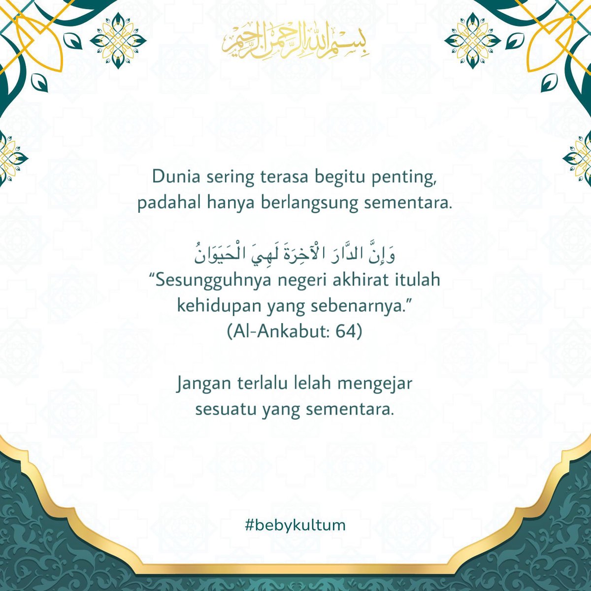 #bebykultum day 20.

Dunia hanya sementara.

chaesara.com/bebykultum