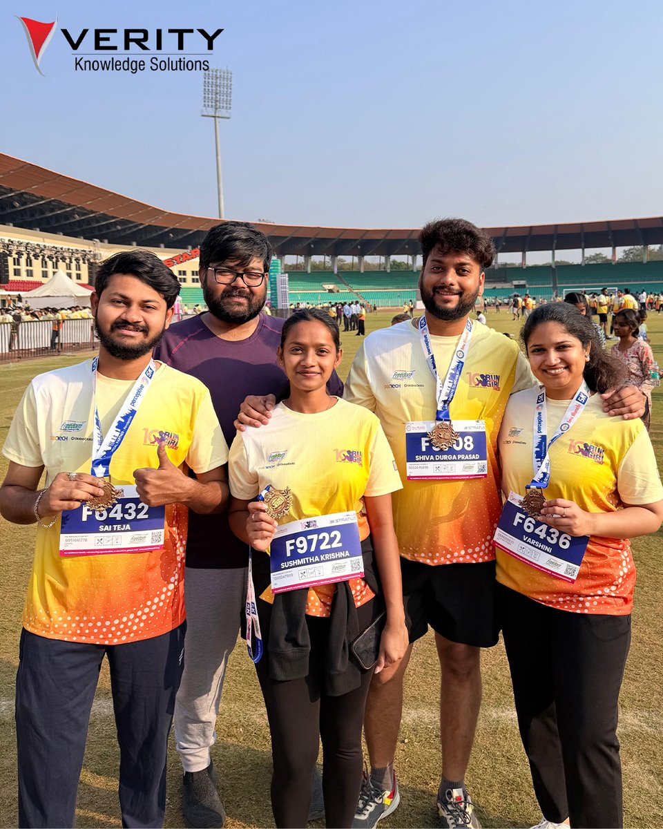 veritysolution's tweet image. Verity employees actively participated in the Run for a Girl Child – 10th Edition, organized by Seva Bharathi Telangana at Gachibowli Stadium, Hyderabad.

#RunForAGirlChild #GirlChildEmpowerment #LifeAtVerity #CSRInitiatives #VerityKnowledgeSolutions