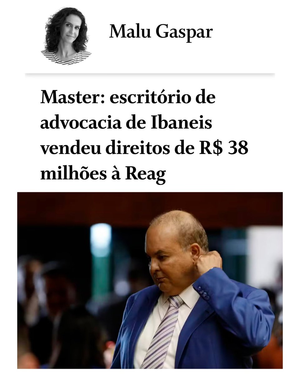 Será que Ibaneis vai alegar mais uma coincidência? 

O escritório do governador fez negócio com a empresa REAG, laranja do Master e liqüidada por ligações até com o PCC. 

Não dá mais pra adiar. Ibaneis não pode mais governar o DF!