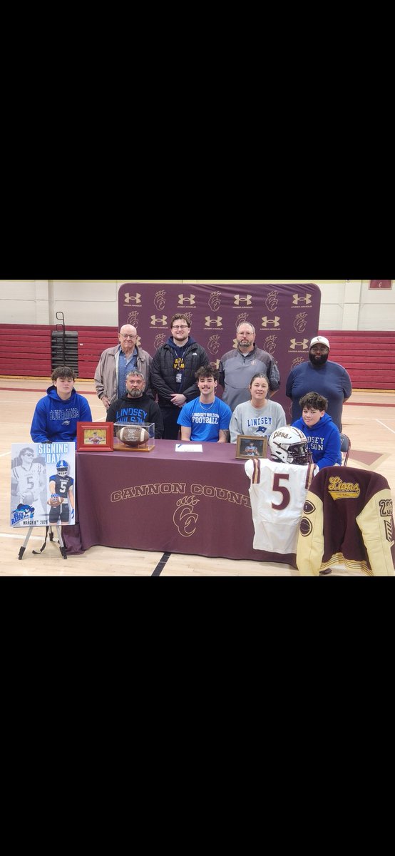 CCHS_FB's tweet photo. Congrats on your signing day @Eli_Garrett5. Another Lion going to college to play football!  Go Lions! https://t.co/oZxZZmPEkZ