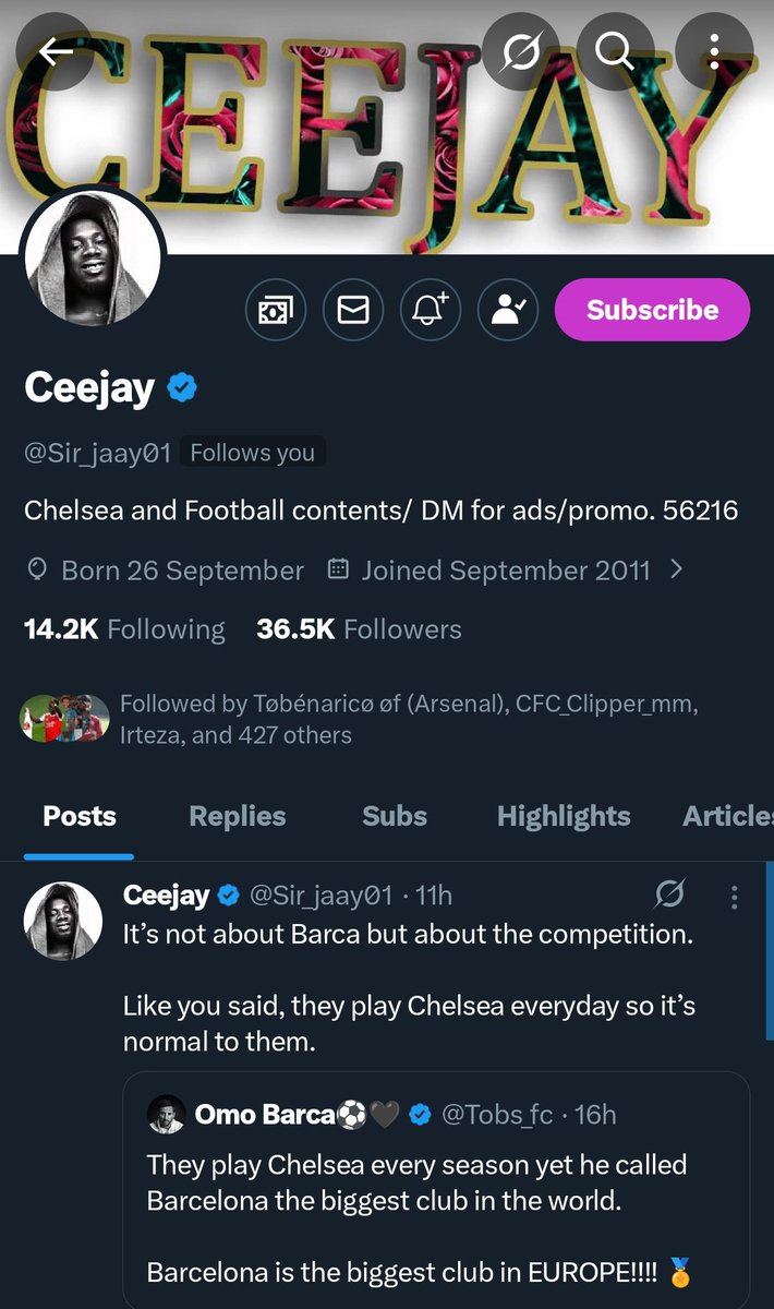 <a href="/Varticoo/">𝐕𝐚𝐫𝐭𝐢𝐜𝐨</a> and <a href="/Sir_jaay01/">Ceejay</a> followed me and I almost didn't notice. Thanks a lot 💙 
This is a sign that we're only going to the top 🔝 💙💙