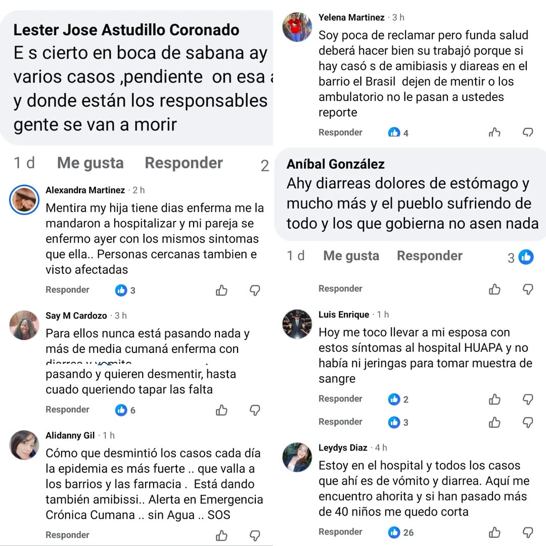 Ahora| Usuarios denuncian brotes de diarreas, fiebre y vomitos en #Cumaná sigue la crisis de agua en Cumaná luego de dos semanas sin agua. 💧 #Sucre