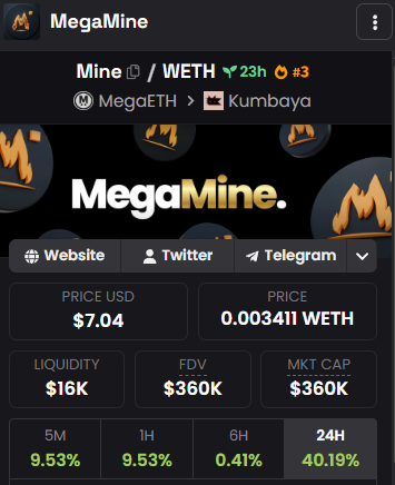 0xmegamine's tweet photo. Dex paid 🫡

Straight back into to Mine keep farming the grid. https://t.co/S9NCozxGk0