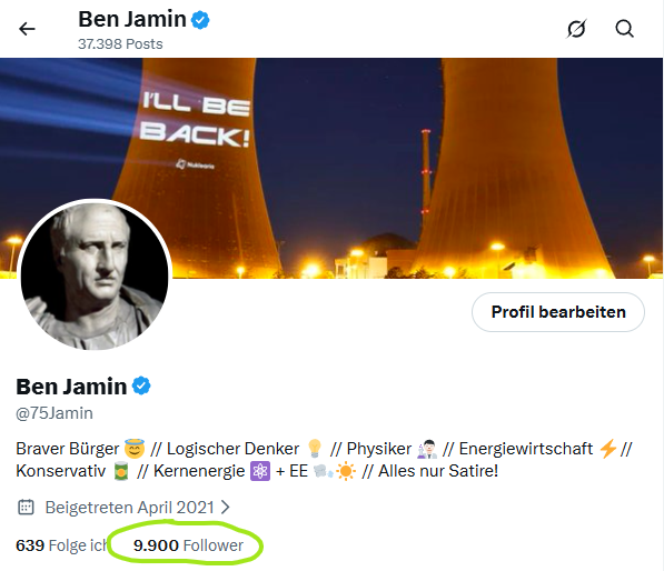75Jamin's tweet photo. Noch lumpige 100.
Jetzt stellt euch mal nicht so an, ihr stillen Mitleser 😉
Kriegen wir das gebacken bis zum Ende der Woche? https://t.co/IIhUZFQm7w