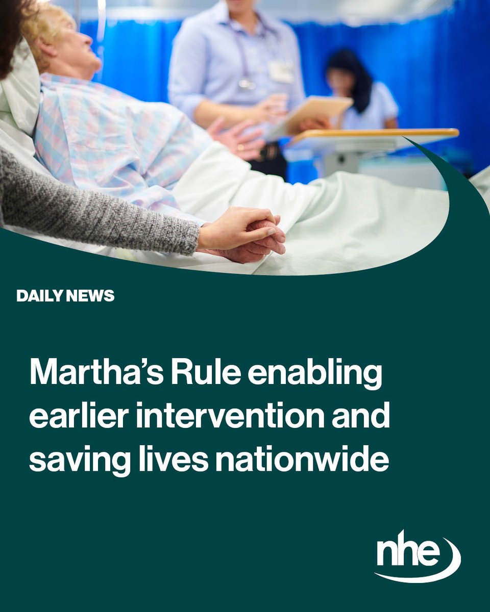 📞 Martha’s Rule making an impact nationwide

10,000+ calls have now been made to Martha’s Rule helplines, helping identify deterioration earlier and enabling hundreds of life‑saving interventions.

More 👇
nationalhealthexecutive.com/articles/marth…

<a href="/NHSEngland/">NHS England</a> #MarthasRule #PatientSafety #NHS