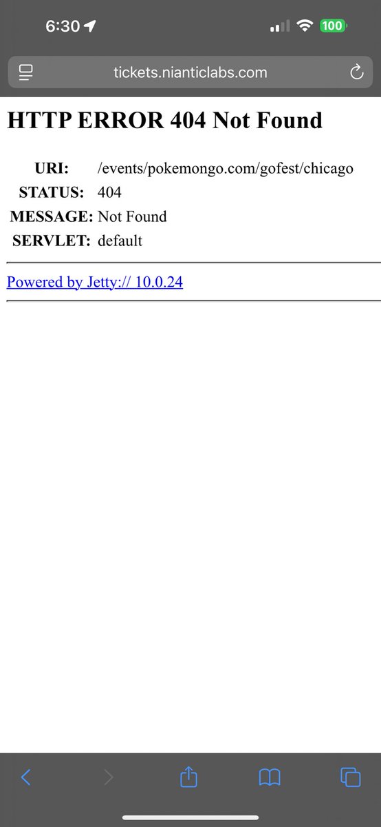 lollobrigida's tweet photo. @NianticHelp Why are all the webpages for the Go Fest Events giving me 404 errors? https://t.co/rWymCAo3MN