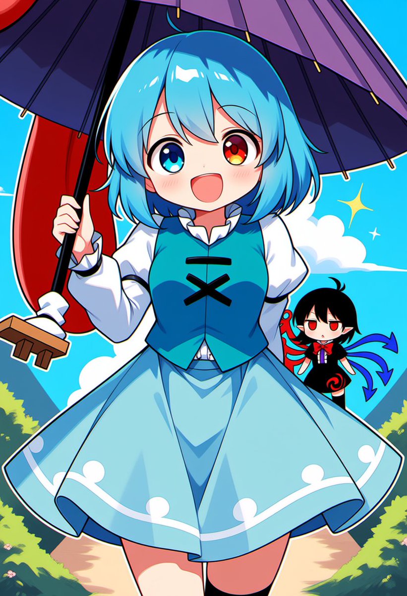 封獣ぬえ ,多々良小傘 「小傘 と ぬえ #東方Project」|kaeshiro👑💎🔱⚜️🏆🎖️🏅🥇🥈🥉🎗️🎀のイラスト