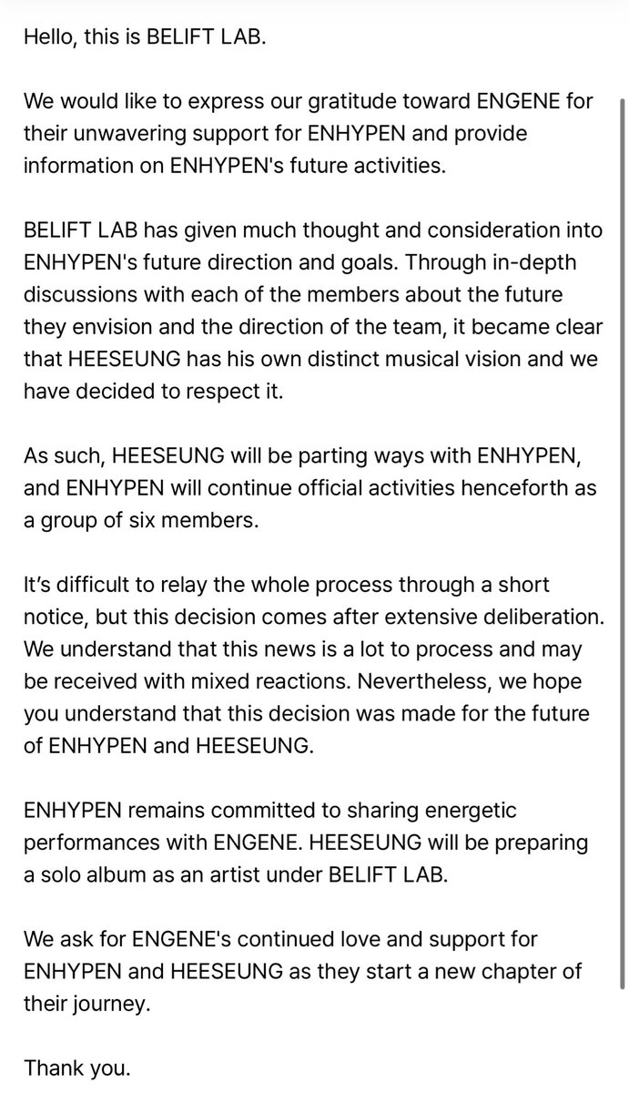 oh my god oh nooo… heeseung is really leaving enhypen??? 🥺🥺🥺🥺🥺😢🥺😢😢😢😢
