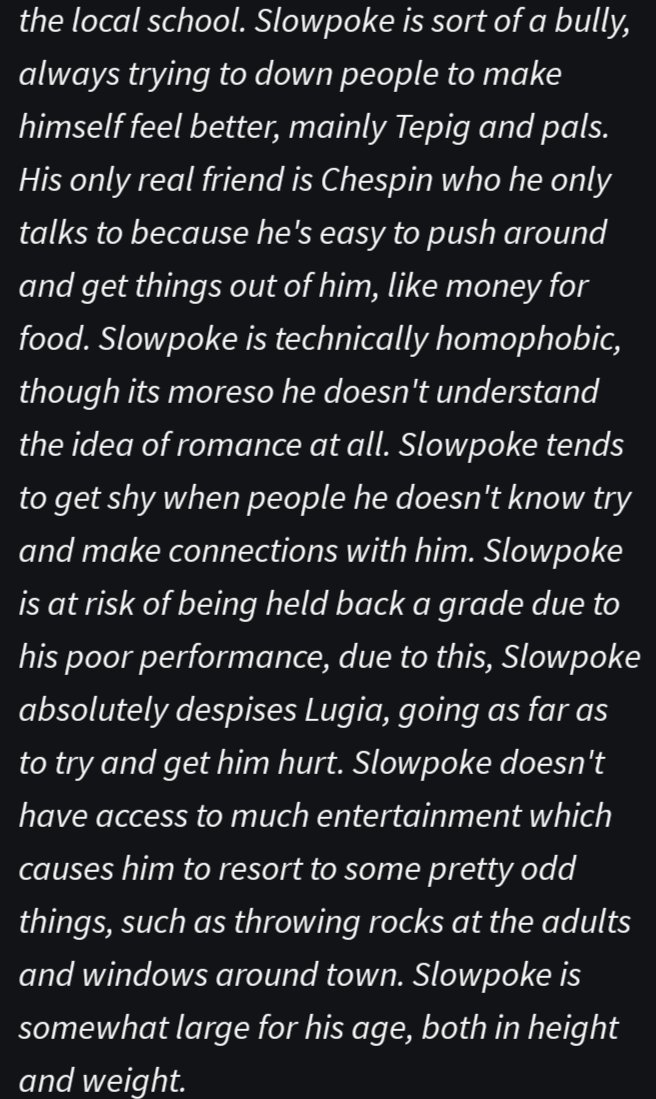 SlowpokesLife's tweet photo. (OOC) Slowpoke lore thing ⬇️
(will probably be updated later) https://t.co/csbddVAUgY