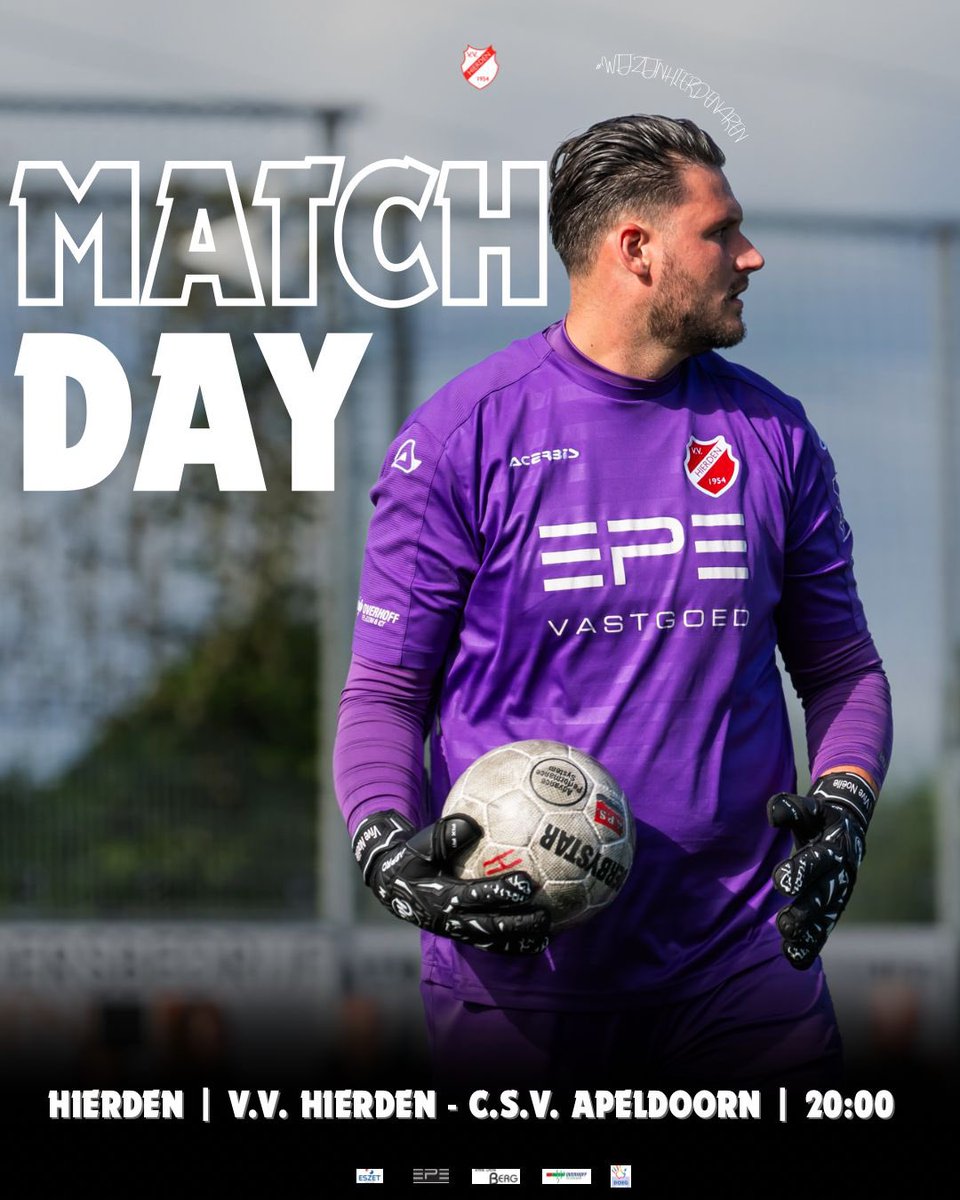 ⚔️ • 𝙼 𝙰 𝚃 𝙲 𝙷 𝙳 𝙰 𝚈  • 🏆

Vandaag staat er een prachtig affiche op het programma. v.v. Hierden neemt het bij de laatste 16 van het bekertoernooi, op eigen veld, op tegen CSV Apeldoorn; een topclub uit de 1e klasse. 

Wie meldt zich in de kwartfinale en voor wie zit