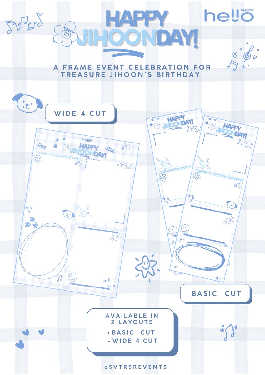 svtrsrevents's tweet photo. ⛧°。 ⋆༺ ＨＡＰＰＹ ＪＩＨＯＯＮ ＤＡＹ！ ༻⋆。 °⛧
↳ Photo Frame Event 

Celebrate Jihoon’s birthday and strike your cute poses using  our limited frame!

📆 March 13-15, 2026
📍 Hello Photo Branches! 

See photos for more details!

#HAPPYJIHOONDAY #TREASURE #JIHOON https://t.co/UUged5dY1W