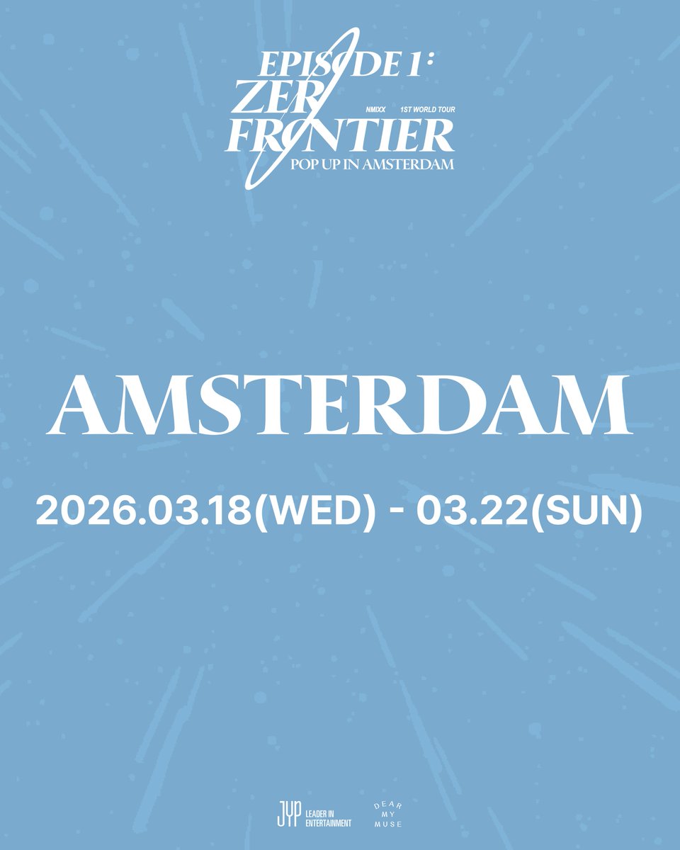 nmixx_wt_popup's tweet photo. NMIXX EPISODE 1 : ZERO FRONTIER POP-UP IN AMSTERDAM

📢 MERCH LIST

🗓️2026.03.18(WED) ~ 2026.03.22(SUN)
⏰11:00 AM – 6:00 PM (CET) (extended hours until 8:00 PM on Thursday, March 19)
📍Fashion for Good building, Rokin 102, 1012 KZ Amsterdam

#NMIXX #ZEROFRONTIER #NMIXX_POPUP #엔믹스팝업 
#NMIXX_POPUP_IN_AMSTERDAM