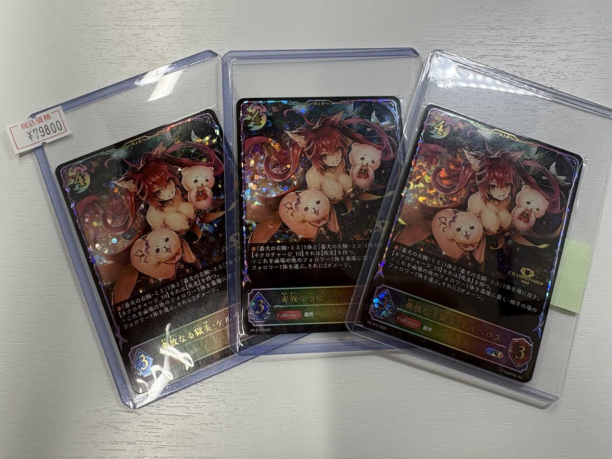奔放なる獄炎　ケルベロス　JCS プロモ メルカードエボルヴ ＃シャドウバースエボルヴ JCSプロモの奔放なる獄