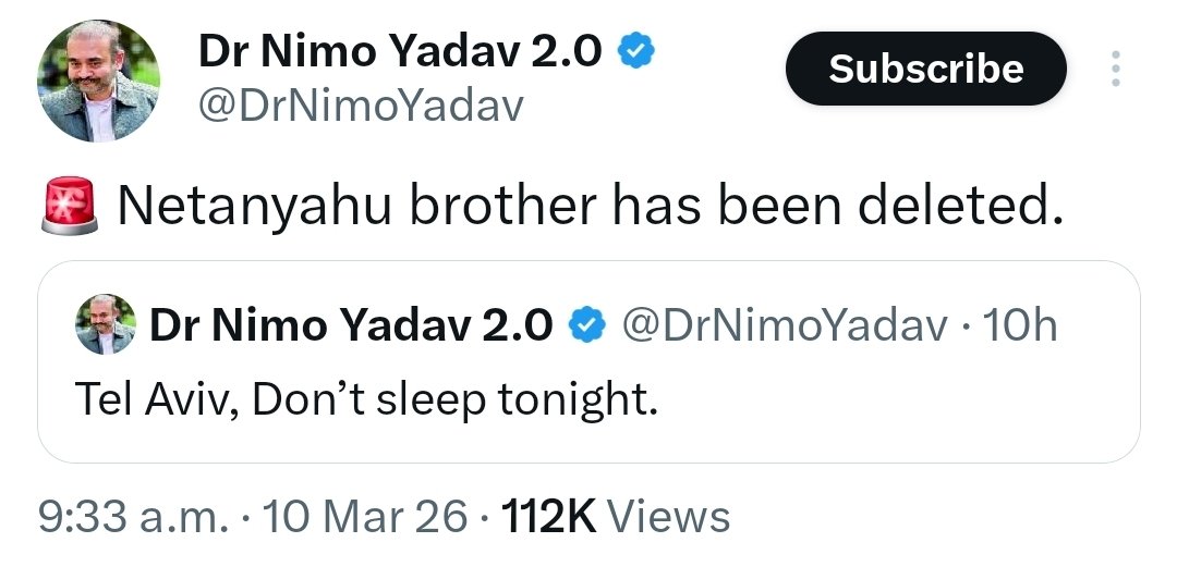 - <a href="/nikitabier/">Nikita Bier</a> another engagement farmer like <a href="/Jvnior/">Jvnior</a> spreading fake war news