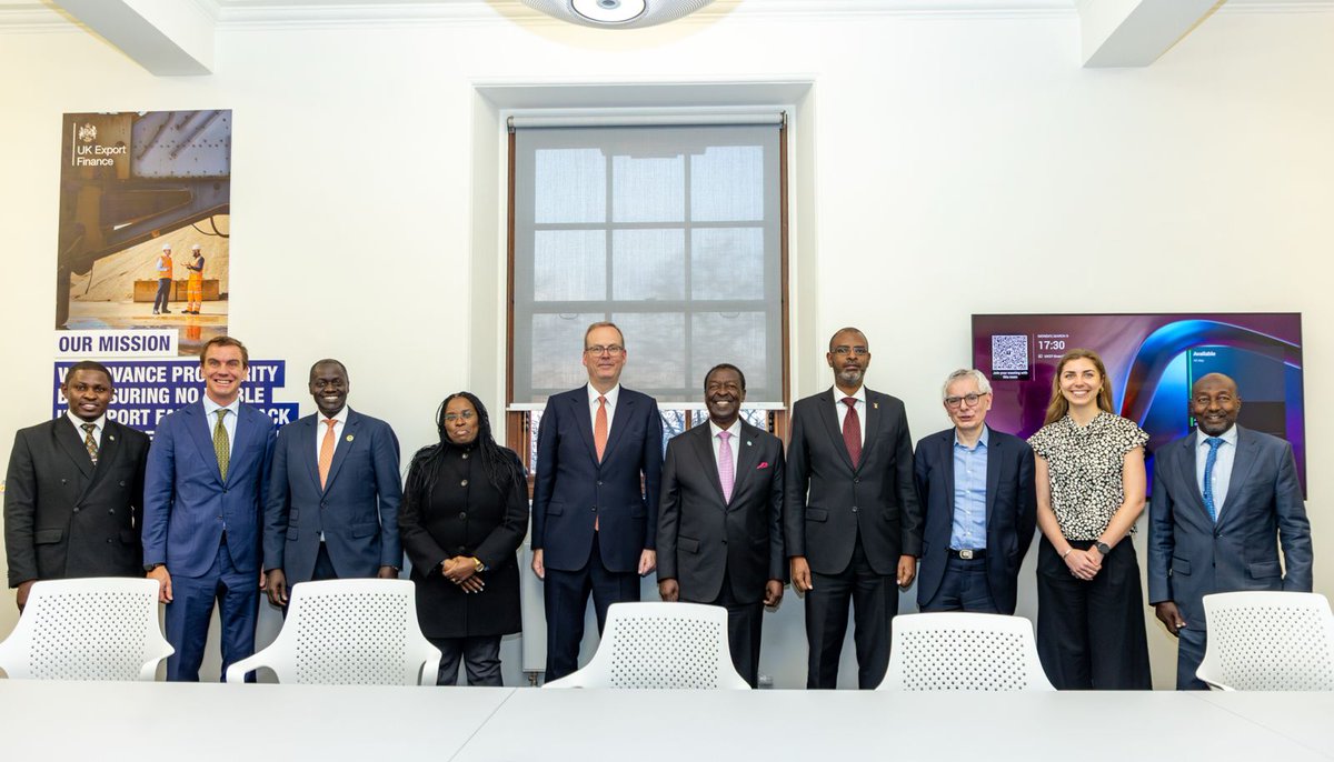 MusaliaMudavadi's tweet photo. Kenya and the United Kingdom are advancing a shared vision to transform Nairobi into a modern, green and efficiently connected city, anchored on the development of the Nairobi Railway City Project.

In London, held constructive talks with Mr. Tim Reid, Chief Executive Officer of UK Export Finance, which is partnering with the Government of Kenya to upgrade Nairobi’s commuter rail and road network, inspired by the King’s Cross multimodal transport hub in the United Kingdom.

On the sidelines of the 26th Commonwealth Foreign Ministers’ Meeting, we reviewed progress on the procurement of consultants and contractors for the construction of the Nairobi Central Station, a flagship project set to redefine urban mobility and unlock economic opportunities for the capital.

Joining the engagement were Dr. Ed Barnett, Acting British High Commissioner to Kenya, and Ambassador @MMakoloo, Kenya’s High Commissioner to the United Kingdom.
