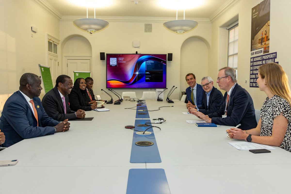 MusaliaMudavadi's tweet photo. Kenya and the United Kingdom are advancing a shared vision to transform Nairobi into a modern, green and efficiently connected city, anchored on the development of the Nairobi Railway City Project.

In London, held constructive talks with Mr. Tim Reid, Chief Executive Officer of UK Export Finance, which is partnering with the Government of Kenya to upgrade Nairobi’s commuter rail and road network, inspired by the King’s Cross multimodal transport hub in the United Kingdom.

On the sidelines of the 26th Commonwealth Foreign Ministers’ Meeting, we reviewed progress on the procurement of consultants and contractors for the construction of the Nairobi Central Station, a flagship project set to redefine urban mobility and unlock economic opportunities for the capital.

Joining the engagement were Dr. Ed Barnett, Acting British High Commissioner to Kenya, and Ambassador @MMakoloo, Kenya’s High Commissioner to the United Kingdom.