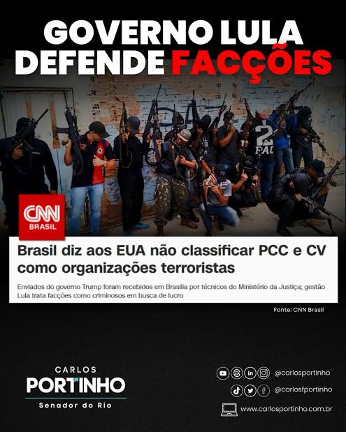 CortesdoGringo's tweet photo. É inacreditável que ainda existam pessoas que defendem ou justificam o crime organizado no Brasil! Essas pessoas acreditam que o PCC e o CV são apenas 'grupos de bandidos' e não organizações terroristas que promovem a violência e o medo! https://t.co/glxGS3T8Jf