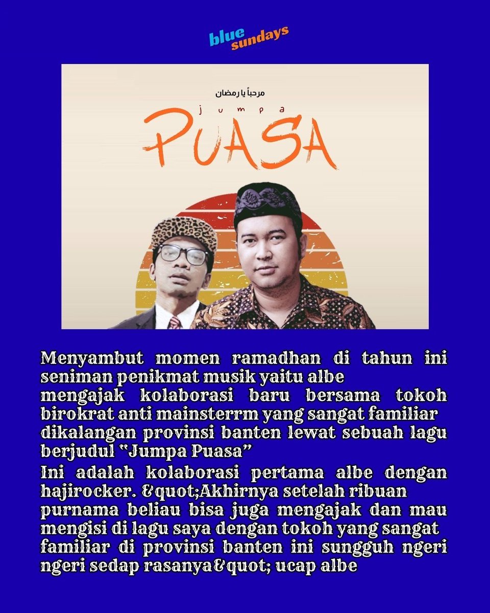 AlbeIsBanie's tweet photo. jumpa puasa (lagi)....
.
terimakasih blue sunday music experience https://t.co/K6pGR2T4O9