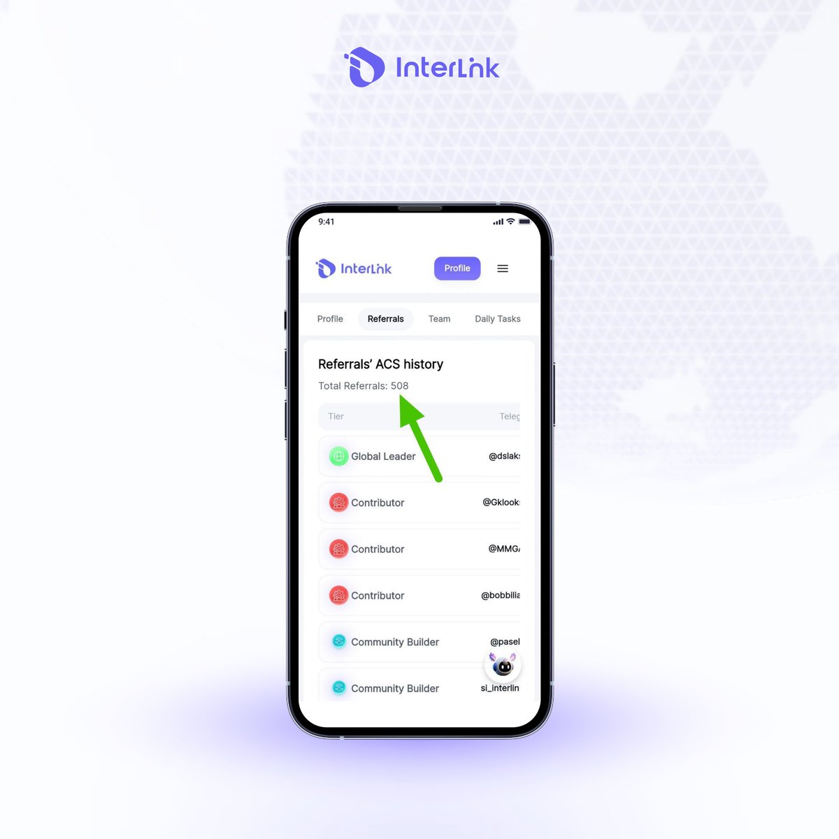 Recognition for a True Builder in the InterLink Network 👏

Today we want to recognize the contribution of <a href="/MaheshMagnus1/">Mahesh Magnus InterLink Mafia DON 🚩</a>, one of our Global Leaders in India and a Core Ambassador, who has just reached an incredible milestone of 500 referrals.

This achievement represents more