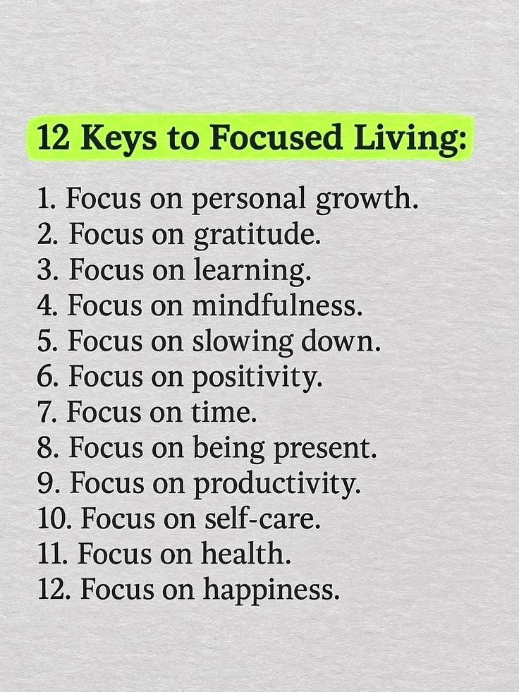 RecodeTheMindX's tweet photo. 12 keys to Focused Living✅️👇 https://t.co/u3GmwaldjK