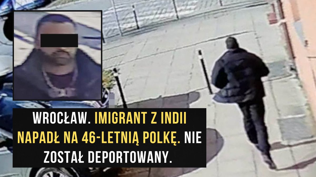 🇵🇱 Wrocław. Imigrant z Indii napadł na 46-letnią panią Agnieszkę. W środku dnia.

Imigrant śledził kobietę od sklepu do jej mieszkania.

„Widziałam, że cały czas za mną szedł. Szybko zdjęłam szalik, żeby nie mógł mnie za niego złapać. Szukałam kontaktu wzrokowego z kimś innym”.